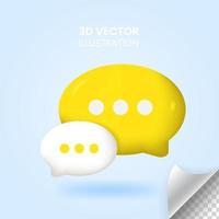 3d bubble chat icon vector illustration