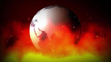 Global warming with heating temperature