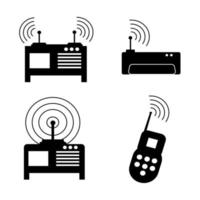 Wireless transmitter icon. Set vector illustration, color and black wireless transmitter vector icon design can be used for mobile, ui, web