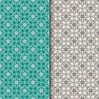 Geometric line floral with 8-point star pattern vector