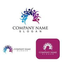 Community group logo, network and social icon vector