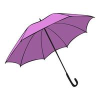 Outdoor pink umbrella on white background, rain protection vector