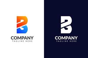 Letter B logo design template with gradient creative concept vector