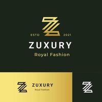 Letters Z line monogram logo design. Linear minimal stylish emblem. Luxury elegant vector element. Premium business logotype. Graphic alphabet symbol for corporate business identity