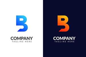 Letter B logo design template with gradient creative concept vector