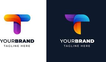 Colorful Letter T Logo Design Template vector