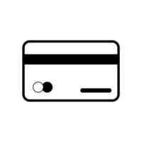 tarjetas de crédito. icono de tarjeta de crédito aislado sobre fondo blanco. ilustración de diseño de vector de icono de tarjeta de crédito. signo simple de tarjeta de crédito.