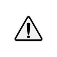 White Warning Dangerous attention icon vector, danger symbol, filled flat sign, solid pictogram, isolated on white. Exclamation mark triangle symbol, logo. Attracting attention Security First sign. vector