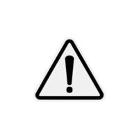 White Warning Dangerous attention icon vector, danger symbol, filled flat sign, solid pictogram, isolated on white. Exclamation mark triangle symbol, logo. Attracting attention Security First sign. vector