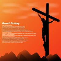 vector illustration of good friday good for good friday background event, good friday greeting card, printing etc.