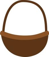 Brown Easter basket vector