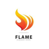 Abstract Fire Flame Logo Symbol with Gradient Color vector