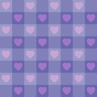 Seamless Checkered Heart Shape Background vector