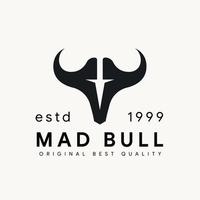 simple buffalo logo concept template vector