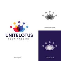 people family unite together logo concept vector