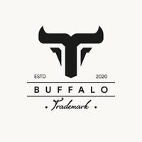 simple buffalo logo concept template
