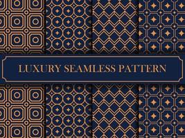collection of geometric luxury seamless pattern vector