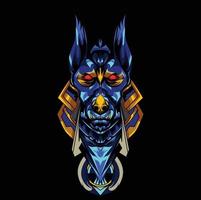 Ilustración de vector de cabeza de anubis