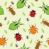 Seamless Pattern Insects vector