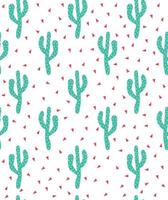 Beautiful Colorful Cactus Pattern Vector