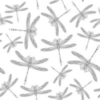 black dragonfly pattern vector pattern