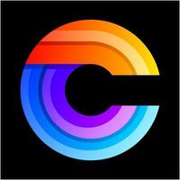 colorful letter c logo design template vector