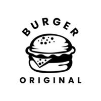 burger logo design template vector