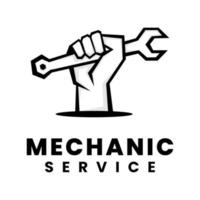 mechanic service logo design template vector