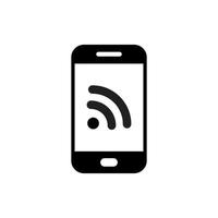 wifi en la ilustración de vector de icono de pantalla de smartphone