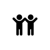 Best Friend Hands Up Icon Vector in Trendy Style