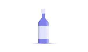 3d vector bottle mockup label