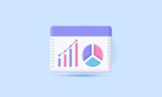 3d sales increase money growth design icon progress vector