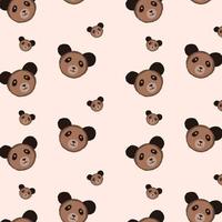 cute bear pattern vector