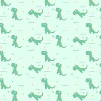 cute baby dinosaur pattern vector