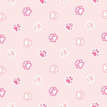 pattern with cat paws vector