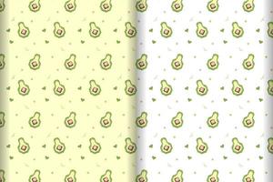 avocado pattern pixel art style vector