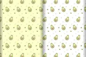 avocado pattern pixel art style vector