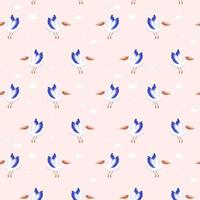 pelican pattern painting vector