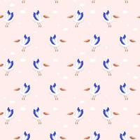 pelican pattern painting vector