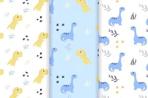 cute dinosaur pattern background vector