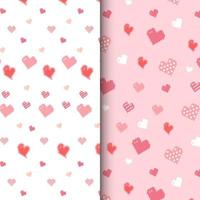 patrón con corazones de color rosa vector