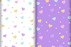 pattern with hearts pixel art vector