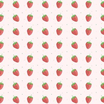 patrón de fresa pintado vector