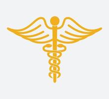 Caduceus icon vector logo design template