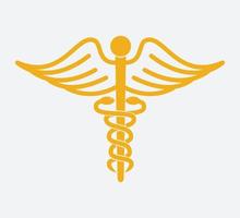 Caduceus icon vector logo design template