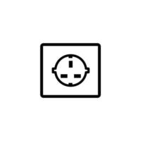 Plug and socket icon vector logo design template