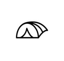 Tent icon vector flat style