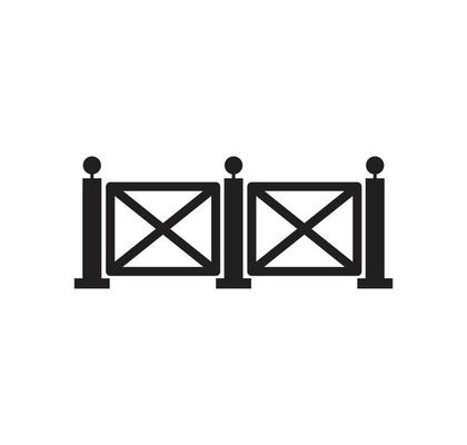 Fence icon vector logo design illustration