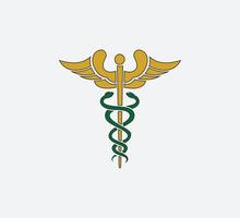 Caduceus icon vector logo design template