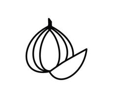 Garlic icon vector logo design template